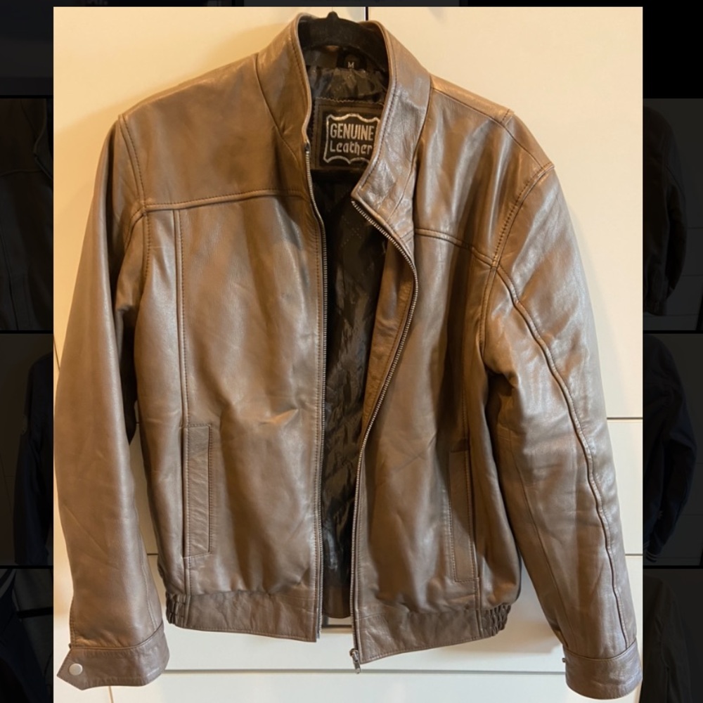 Men’s Leather Jacket, Medium